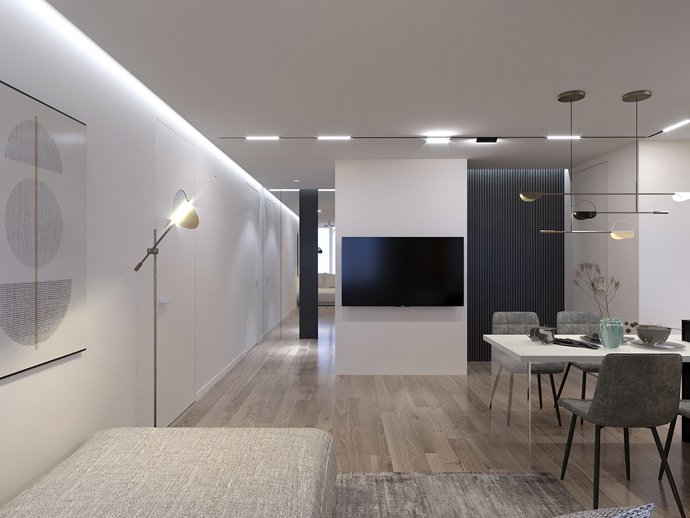 Apartment design in a new building